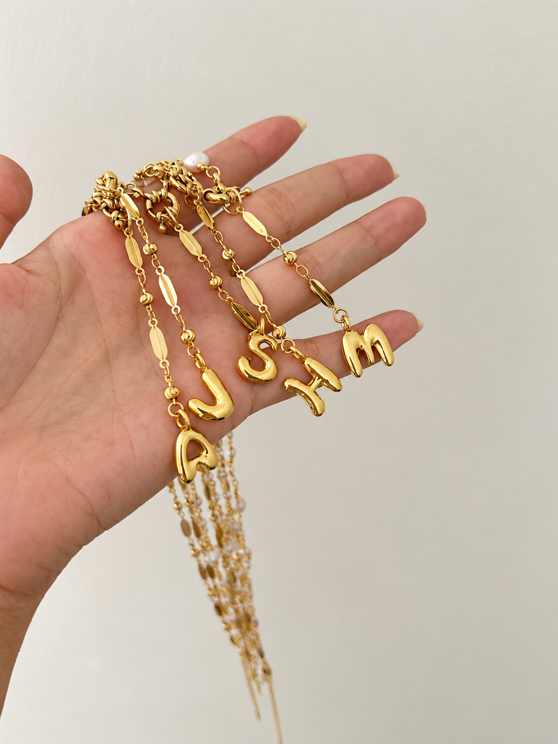 Mixed letters necklace
