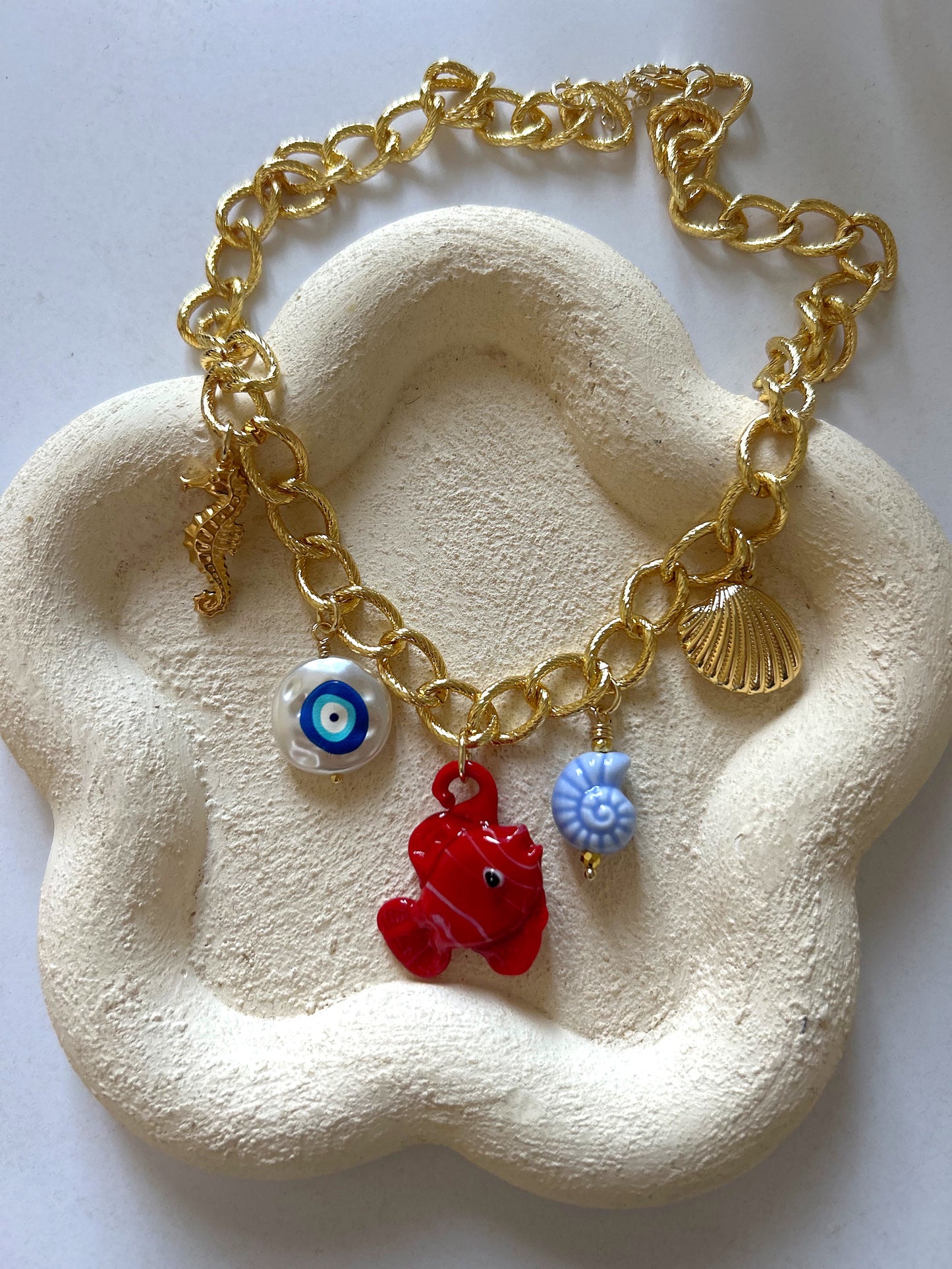 Red fish necklace