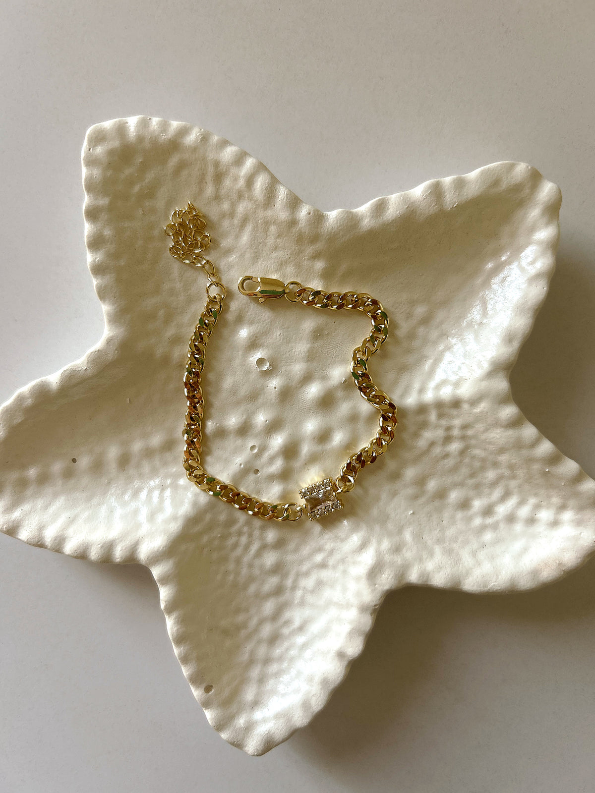 Golden Crystal Link Bracelet