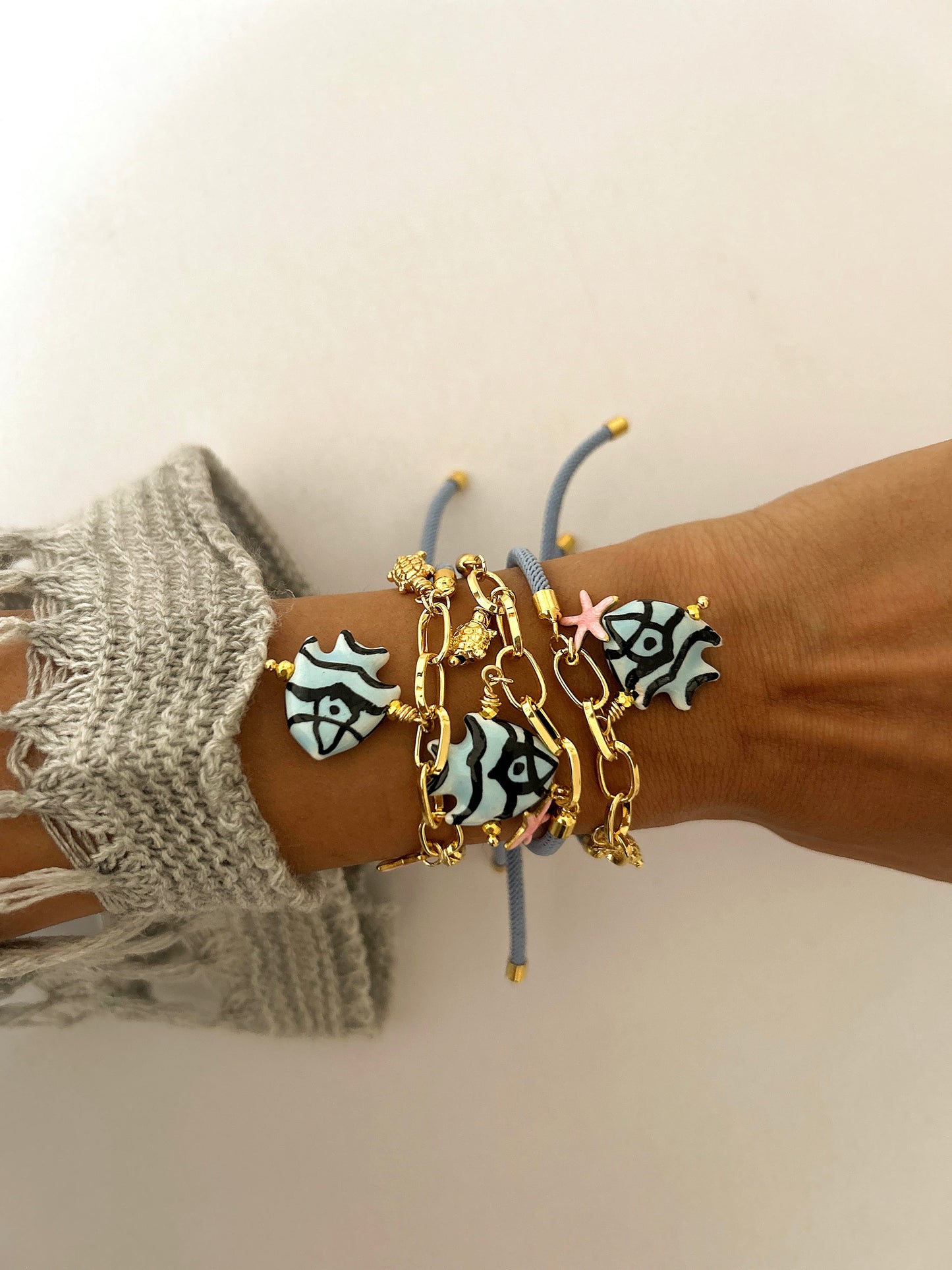 Blue fish bracelet