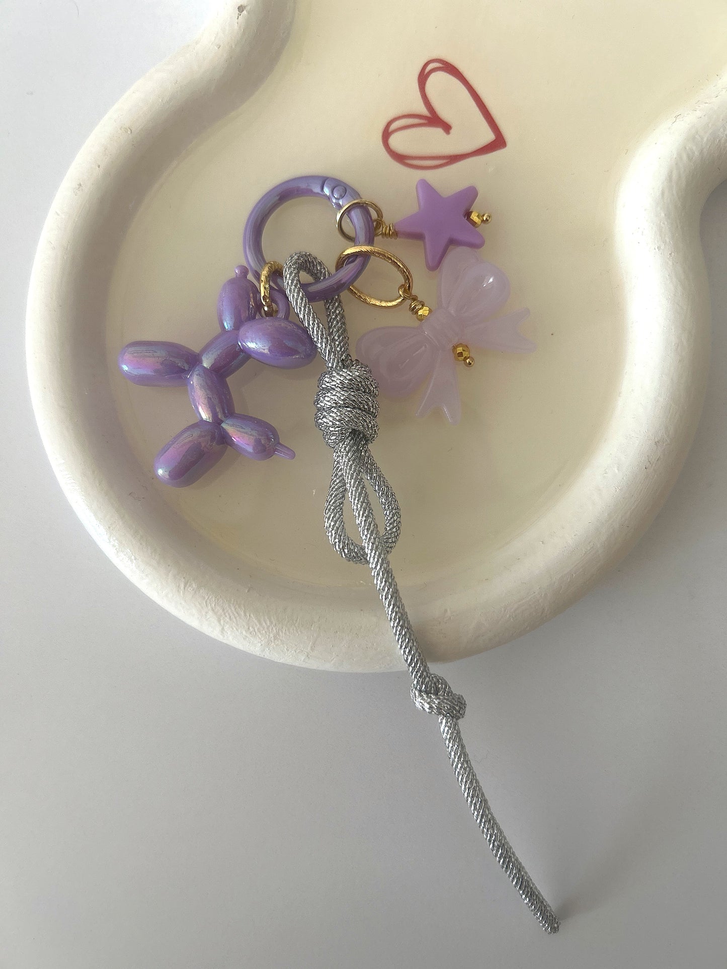 Purple bestie with balloon dog