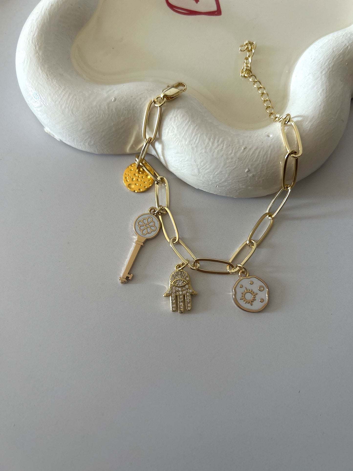 Charms bracelet ( hamsa charm )