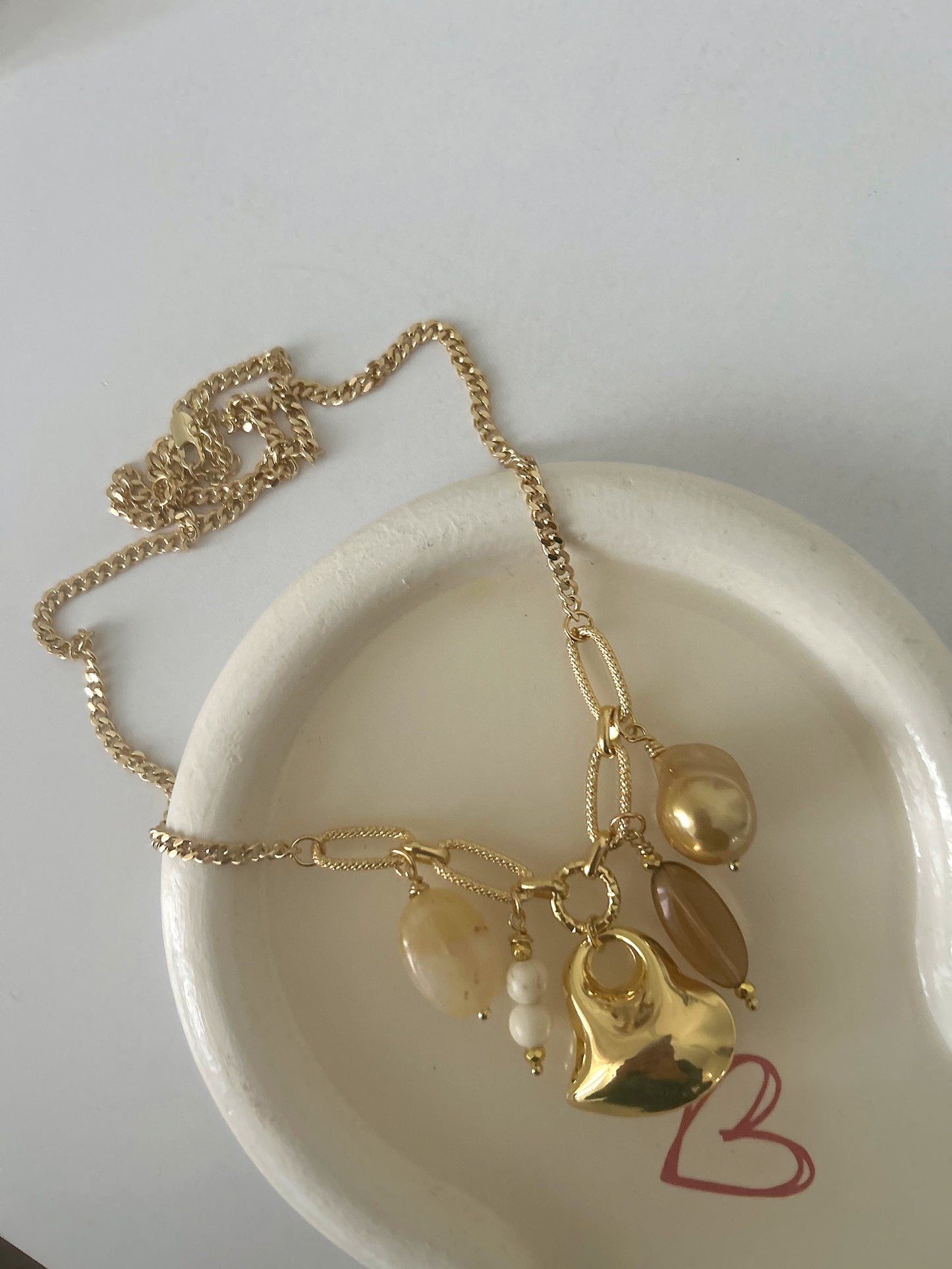 Honey stones necklace