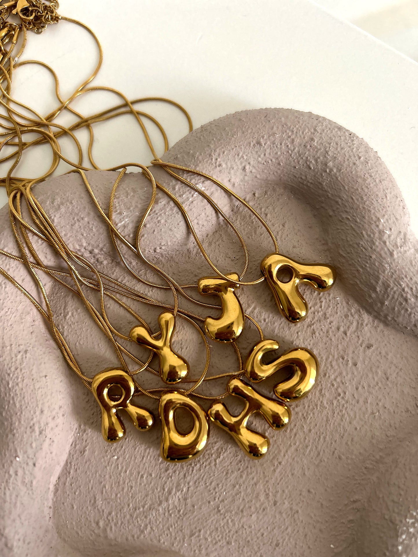 Stainless letter necklace
