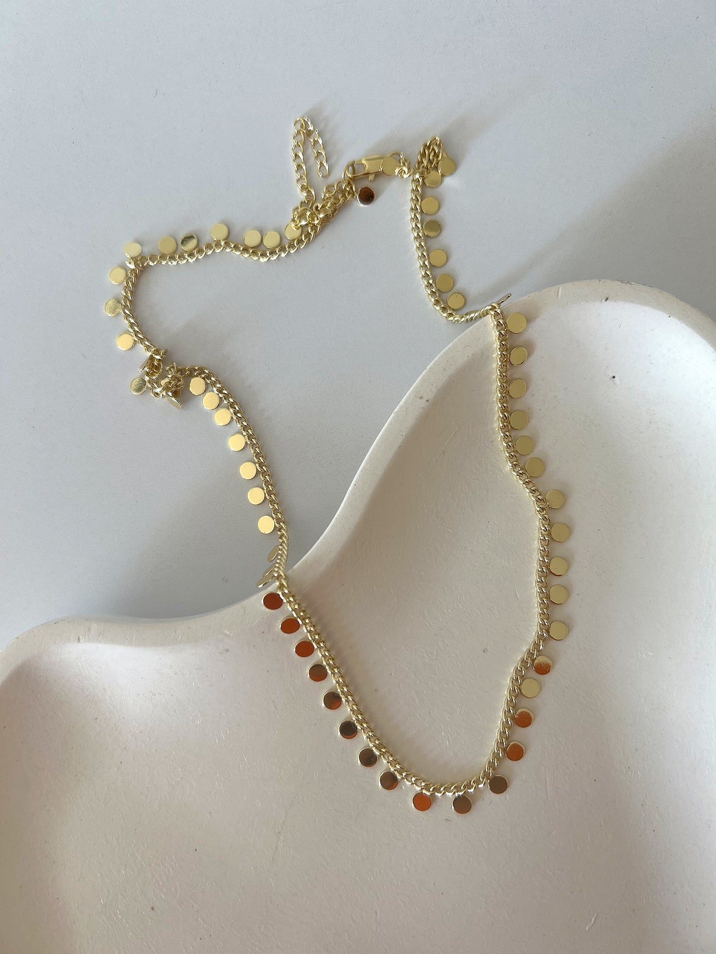 Moon golden necklace