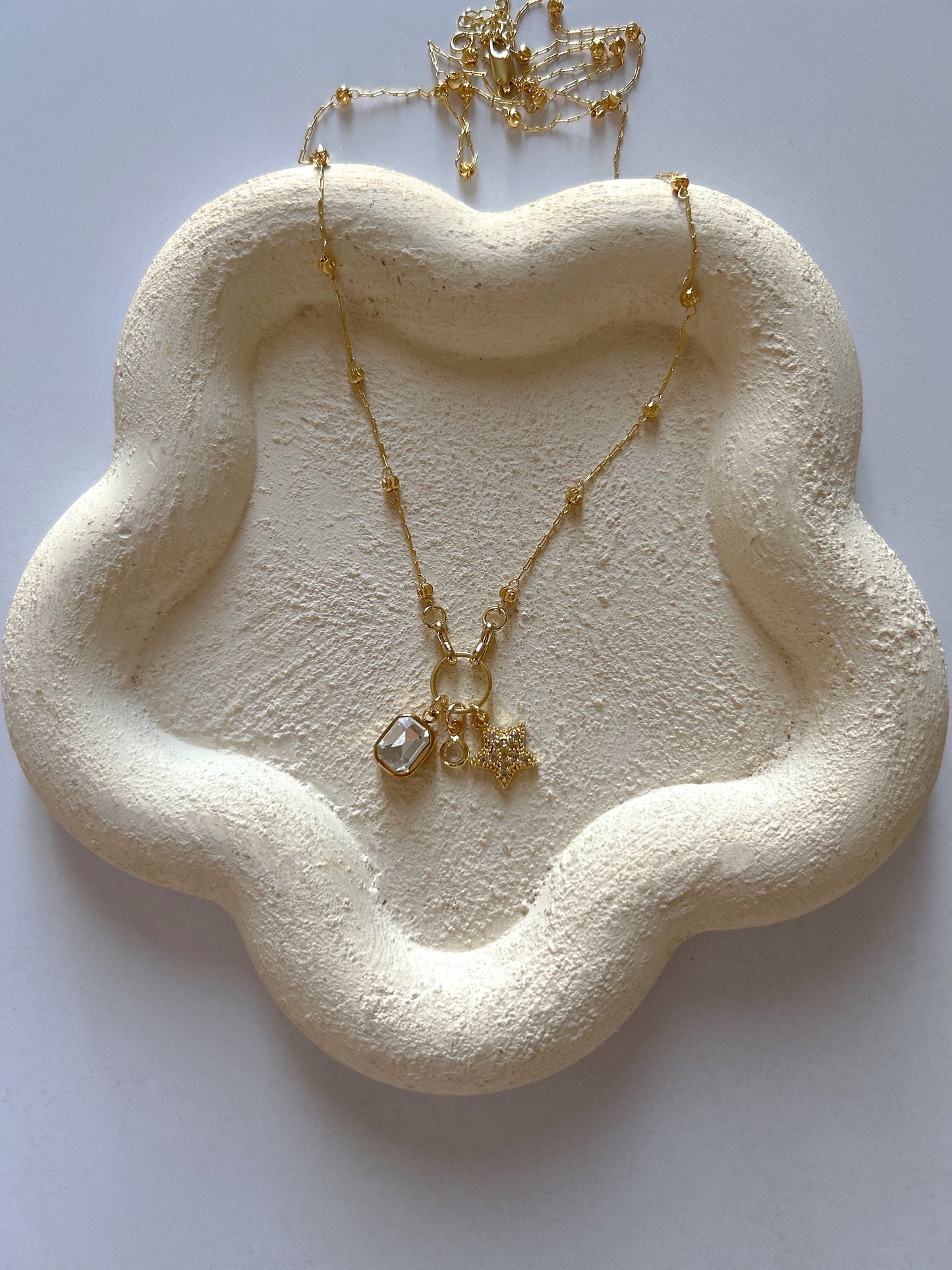 Gold charms necklace