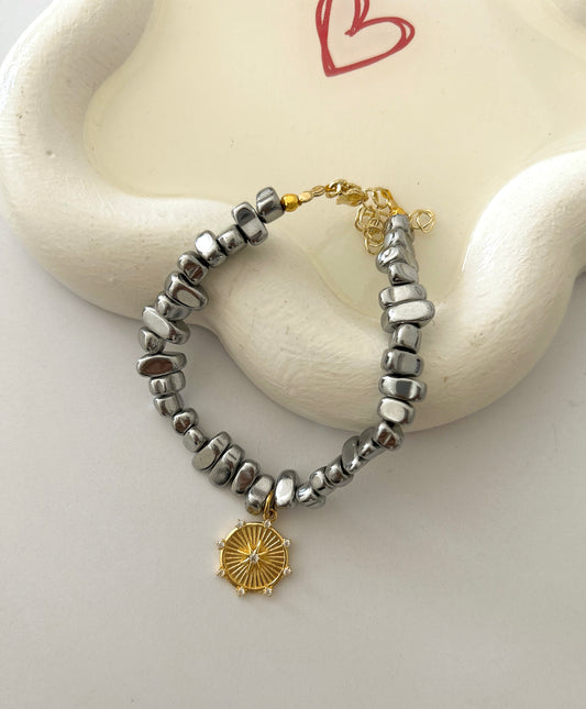 Golden charm bracelet