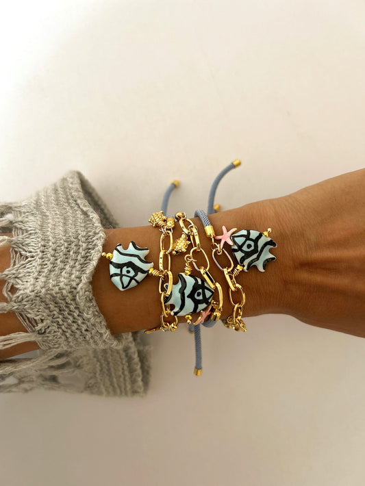 Blue fish bracelet