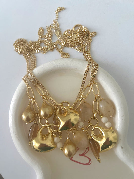 Honey stones necklace