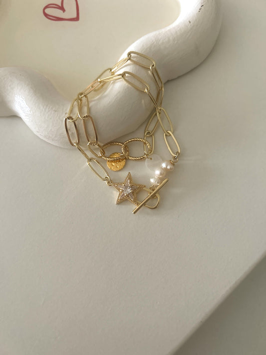 2 layers (star lock) bracelet