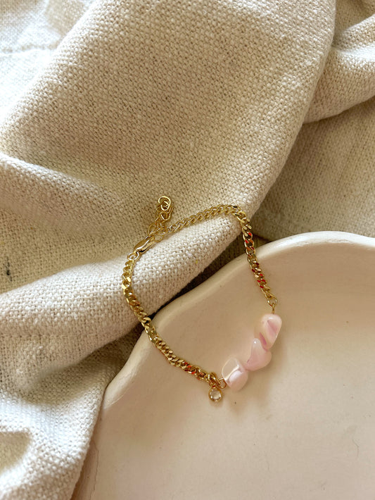 Pink marble bracelet