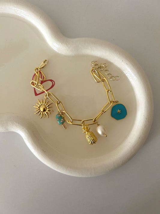 Blue charms bracelet