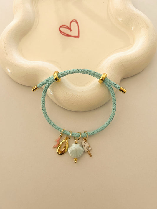 Blue charms bracelet