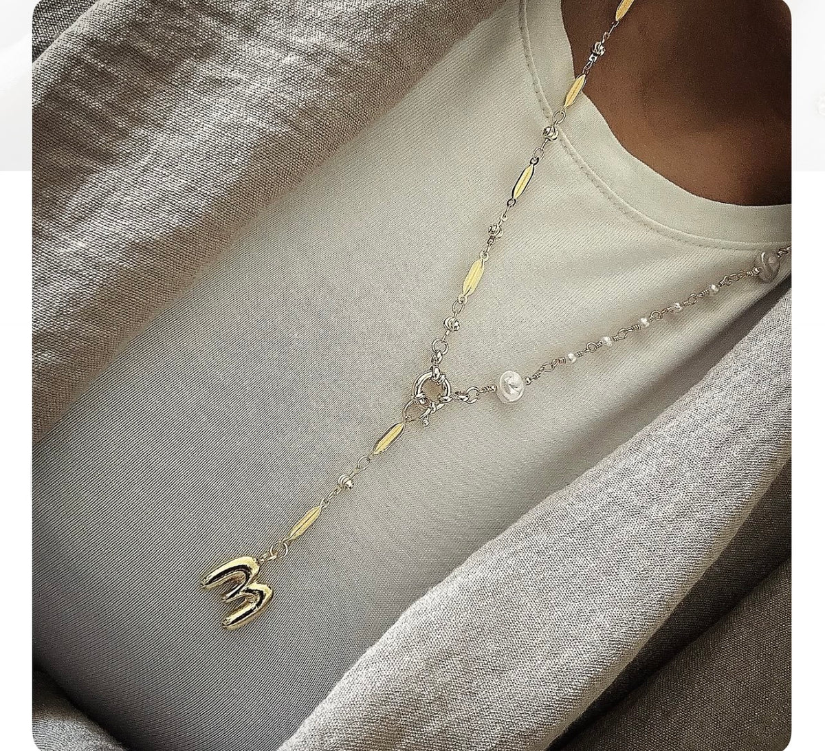 Mixed letters necklace